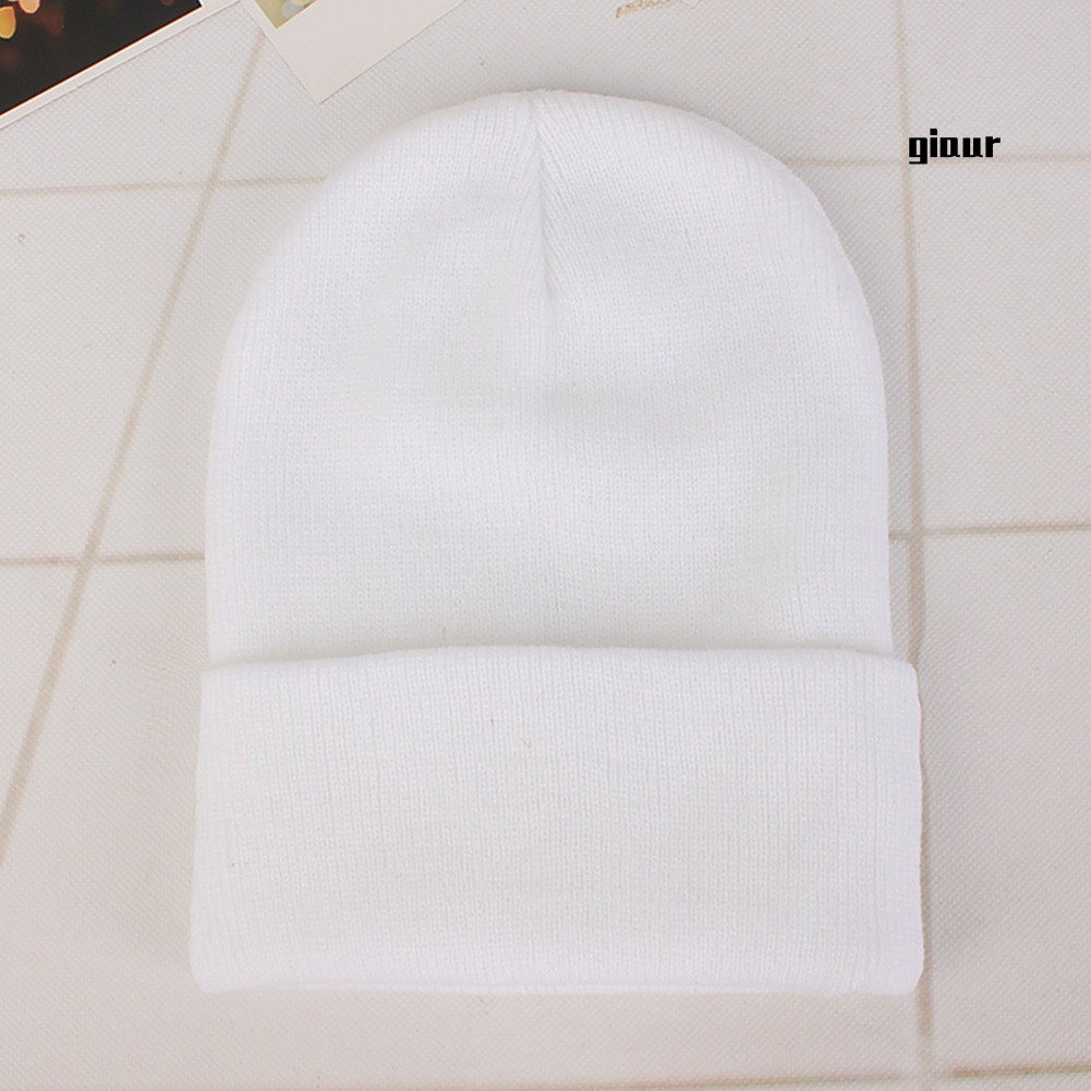 Mũ trùm đầu beanie len dệt kim thời trang thu đông dành cho cả nam và nữ