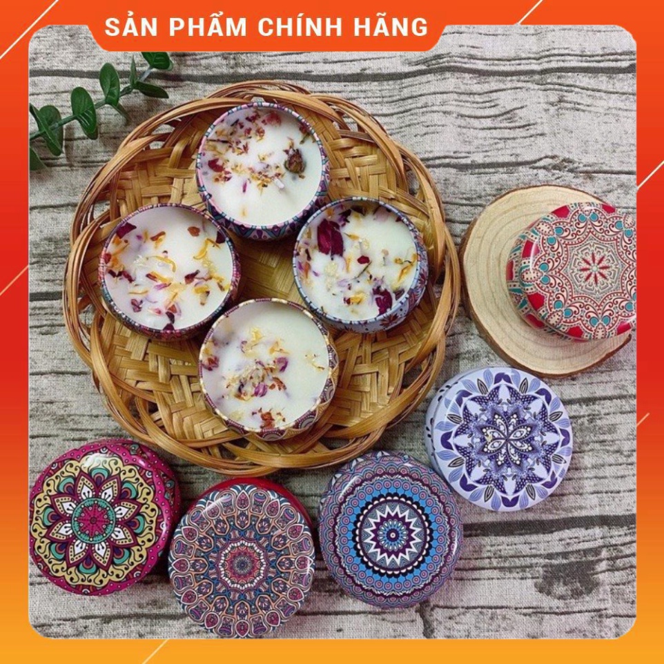 Nến thơm phòng hoa khô thiên nhiên, nến sáp thơm thư giãn cao cấp