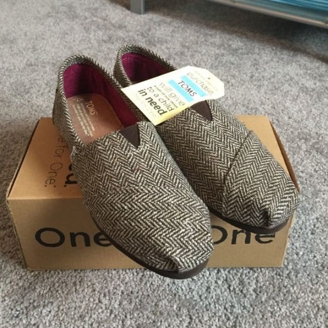 🎉PROMO🎉🍒💯 Toms Giày Lười Vải canvas 100% Kẻ Sọc Thời Trang Cho Nam Nữ