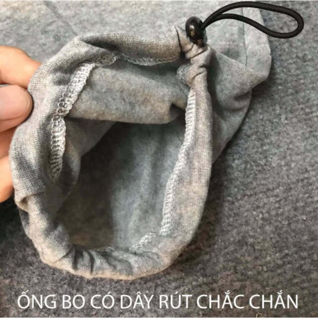 Quần ống rộng dáng jogger bo nỉ rút dây da cá siêu Hot