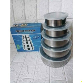 Bộ thố lạnh inox 5 món [ BÁT INOX 5 MÓN ]