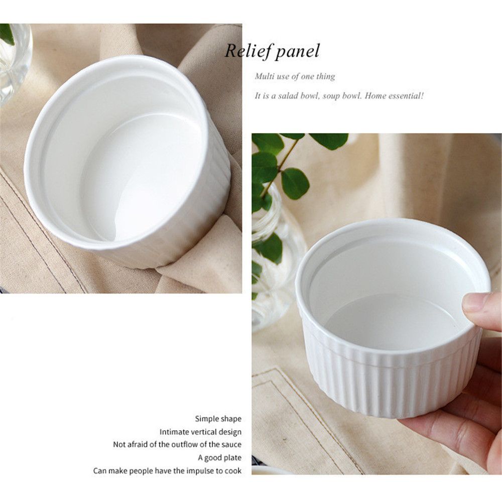 Tô Sứ Chịu Nhiệt Cao Họa Tiết Kẻ Sọc Dùng Làm Bánh Chịu Nhiệt Cao