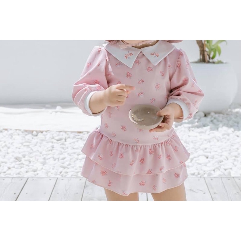 SET ĐỒ BƠI BÉ GÁI KÈM MŨ CAO CẤP HÀN QUỐC HAPPYPRINCE