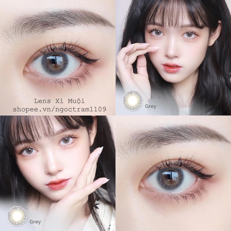 Lens mắt kính áp tròng màu xám tây MH8987 có độ cận