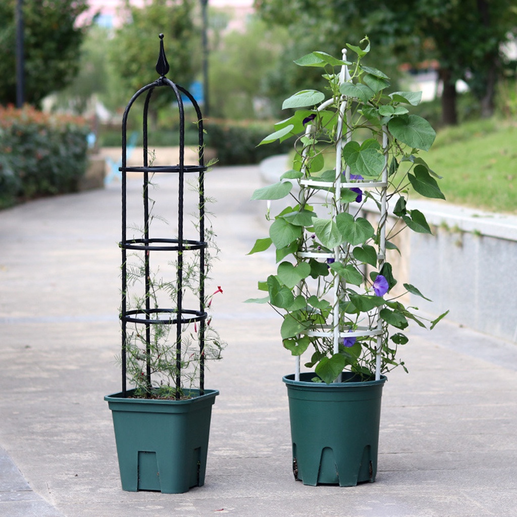 Bộ khung đỡ chậu cây màu trắng đen có thể điều chỉnh