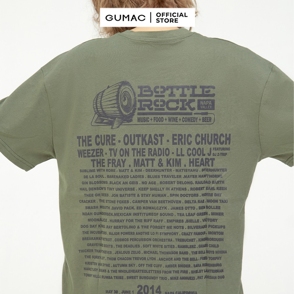 [Mã WABRGPLA giảm 10% đơn 99K] Áo thun unisex in chữ GUMAC phom rộng nhiều màu ATB564