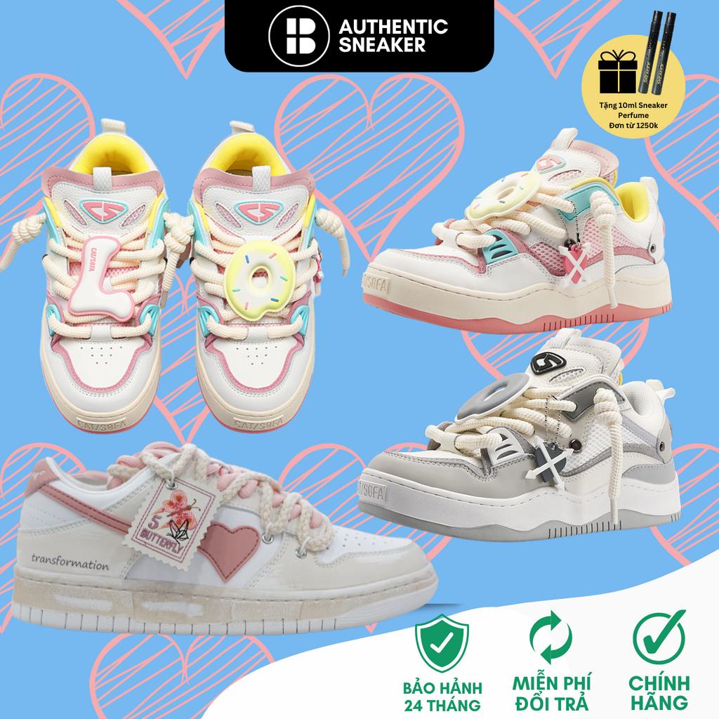 [CHÍNH HÃNG] Giày Cat &amp; Sofa, Giày Sneaker Thể Thao Cat Sofa Bufterfly Letter Pink Nhẹ Nhàng Xinh Xắn AC278