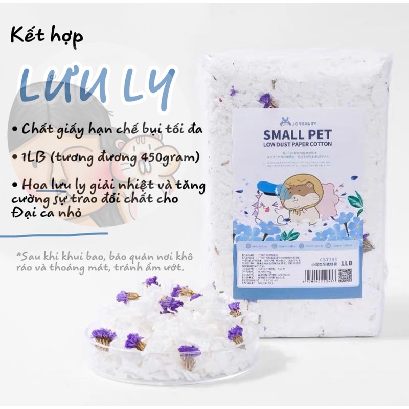 Giấy lót Jonsanty kết hợp hoa thảo mộc dành cho Hamster