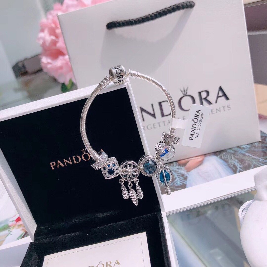 Vòng Tay Pandora bán chạy Vòng Tay Pandora màu xanh dương 925 màu trắng cho nữ fdd66 ci686 hg3yt566r5