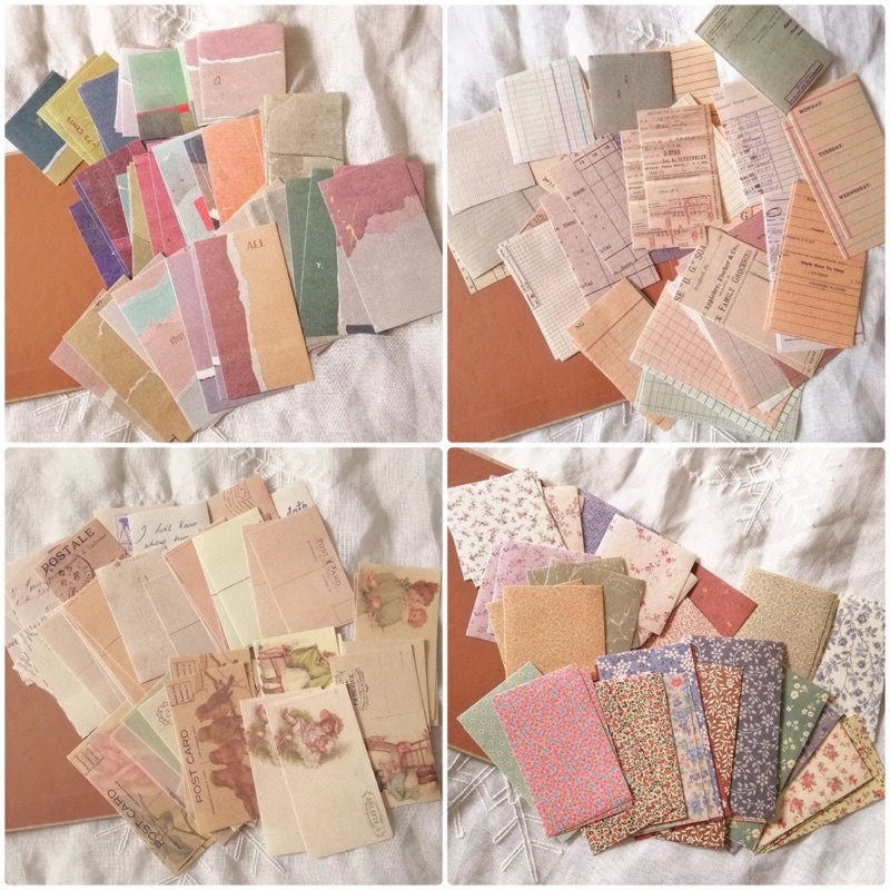 Set 60 giấy nền trang trí bullet journal nhiều chủ đề - ginandtonic