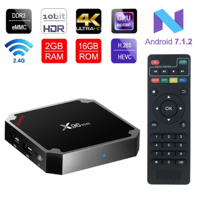  Android TV Box X96 Mini Ram 2GB Rom 16GB 