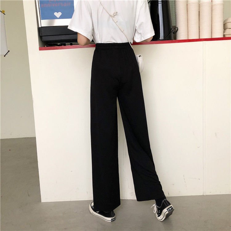 Wide-legged Pants For Women Summer Ice Silk Pants 2020 New Fashion Casual Pants