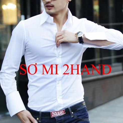 Áo sơ mi Trắng nam tay dài CÔNG SỞ chất vải chống nhăn hàng hiệu nước ngoài chất lượng 2hand ( secondhand ) new > 95%