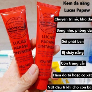 TiniMart-Kem đa năng Lucas papaw ointment 25g Úc
