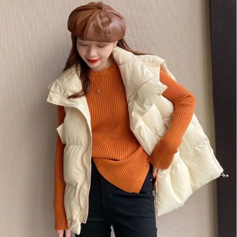 Áo Len Tay Dài Màu Trơn Xẻ Tà Đơn Giản Thời Trang Mùa Thu
