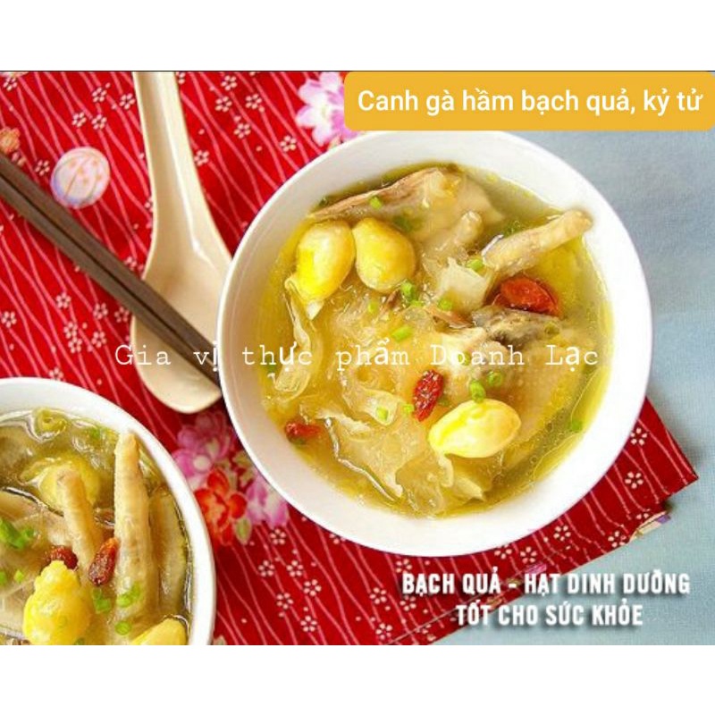 Hạt bạch quả tươi ép chân không 250gr  Tiện dụng: nấu chè, hầm canh, xào chay