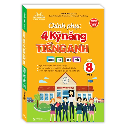 Sách - Combo Chinh phục 4 kỹ năng tiếng anh Nghe - nói - đọc - viết lớp 8 ( T1 + T2)