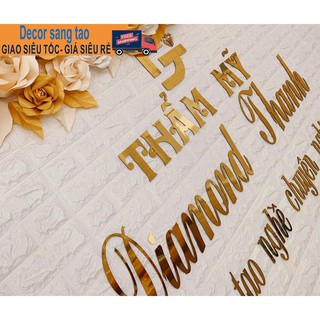 cắt chữ alu gương trang trí làm biển quảng cáo cắt theo mẫu