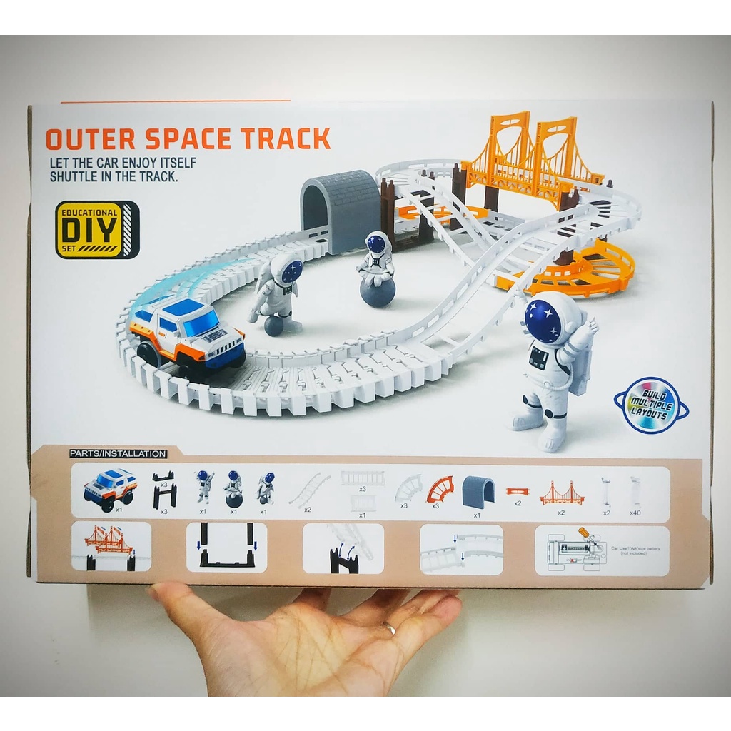 Bộ đồ chơi lắp ráp đường ray phi hành gia thám hiểm không gian vũ trụ quà tặng cho bé trai