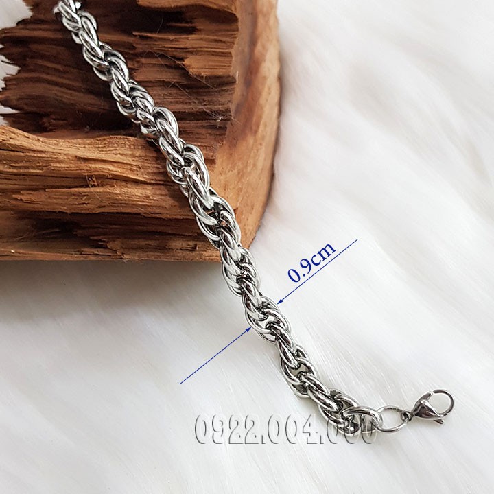 Lắc tay nam mắc xích nối xoán.