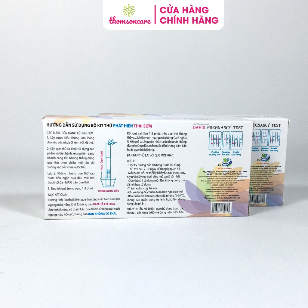 Que thử thai David Pregnancy Test phát hiện thai sớm - Che tên sản phẩm