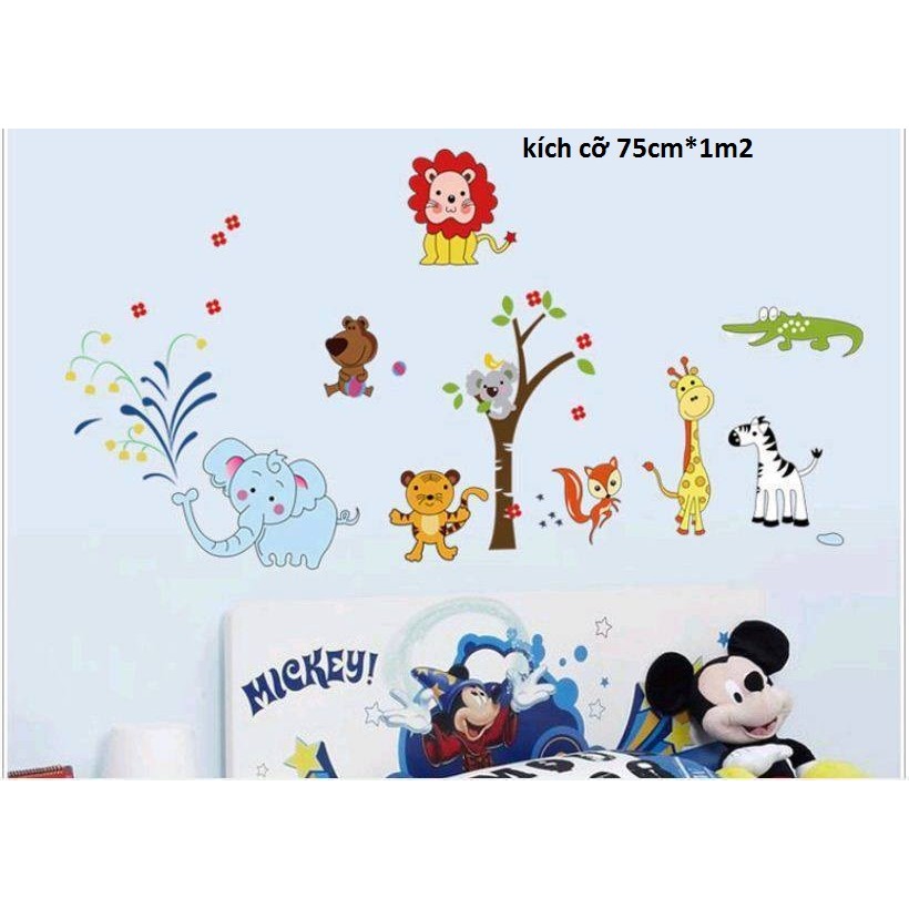 decal dán tường voi phun