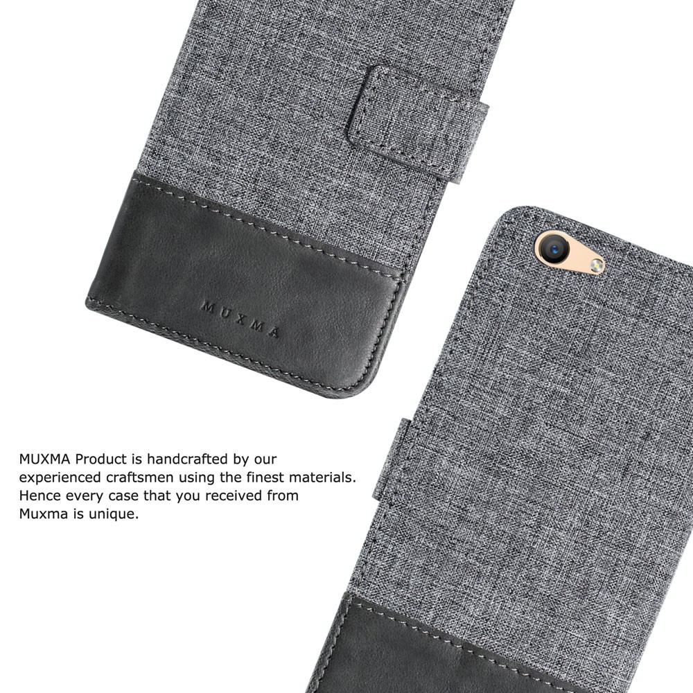 Bao da vải jean có ngăn đựng thẻ cho điện thoại Oppo A57 F1s | BigBuy360 - bigbuy360.vn