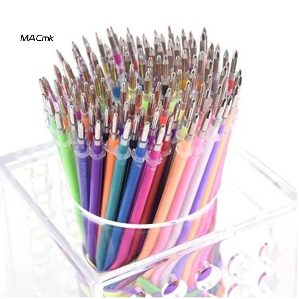 Set 12/24/36/48/100 ruột bút gel thay thế 1mm nhiều màu sắc