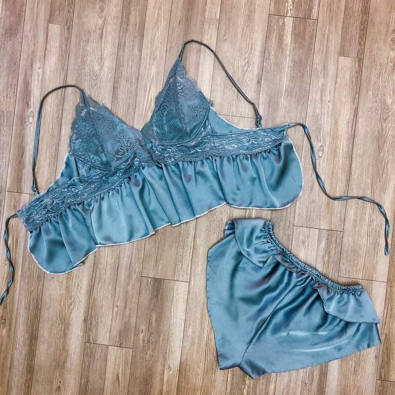 Đồ ngủ nữ sexy 🌺Freeship🌺 Đồ ngủ nữ sexy lụa satin quyến rũ Freesize dưới 60kg | BigBuy360 - bigbuy360.vn