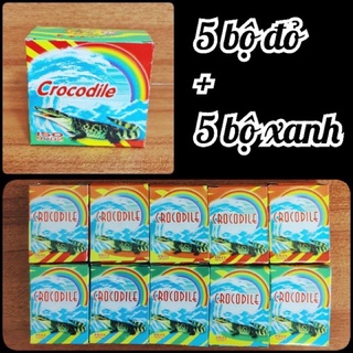 Sét 1 hộp 10 bộ bài tứ sắc hiệu cá sấu