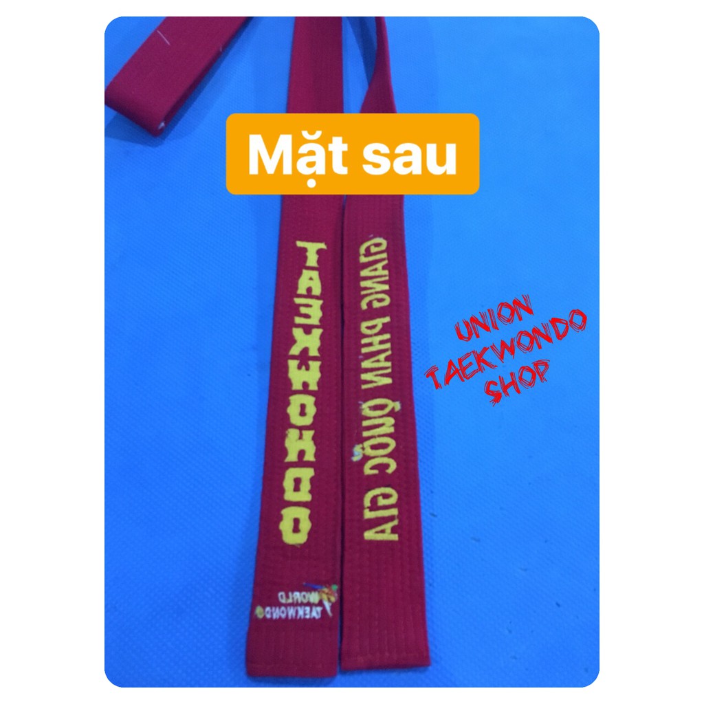 BEST SELLER Miễn Phí Thêu Tên Đai đen Taekwondo Vovinam Karate #UnionTaekwondoSHOP Ngang 4.5 cm