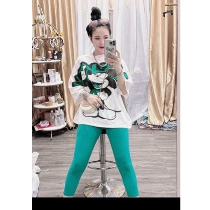 set đồ xanh/đỏ thun cotton dày dặn