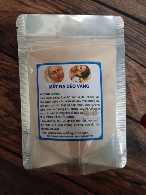 1kg Bột mặt nạ Dẻo Vàng collagen 24k (vàng sâm) handmade