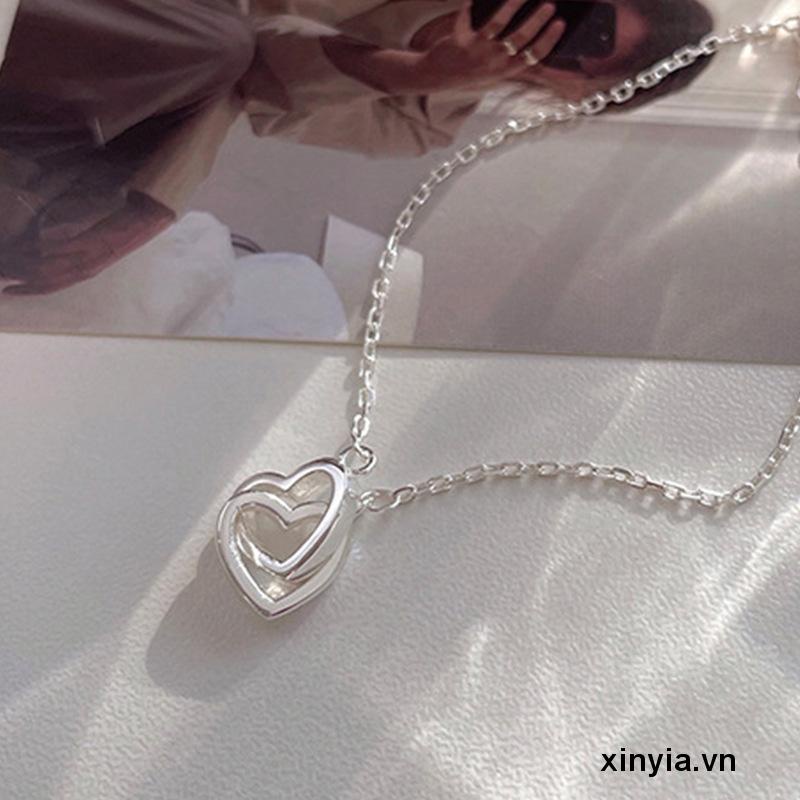 Vòng Tay Bạc Hình Trái Tim Thời Trang Cho Nữ