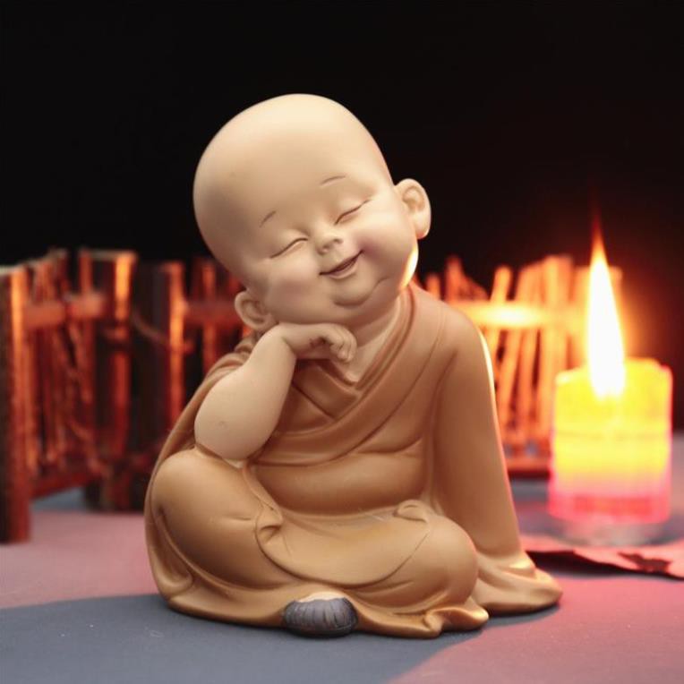 Tượng Chú Tiểu Yêu Đời MINI Đáng Yêu 6CM nhiều kiểu dáng