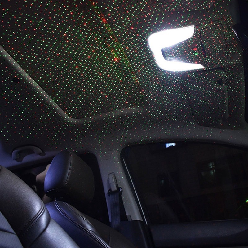 Đèn LED USB Hai Màu Sắc Lấp Lánh Ánh Sao Điều Khiển Bằng Giọng Nói Trang Trí Nội Thất Xe Hơi
