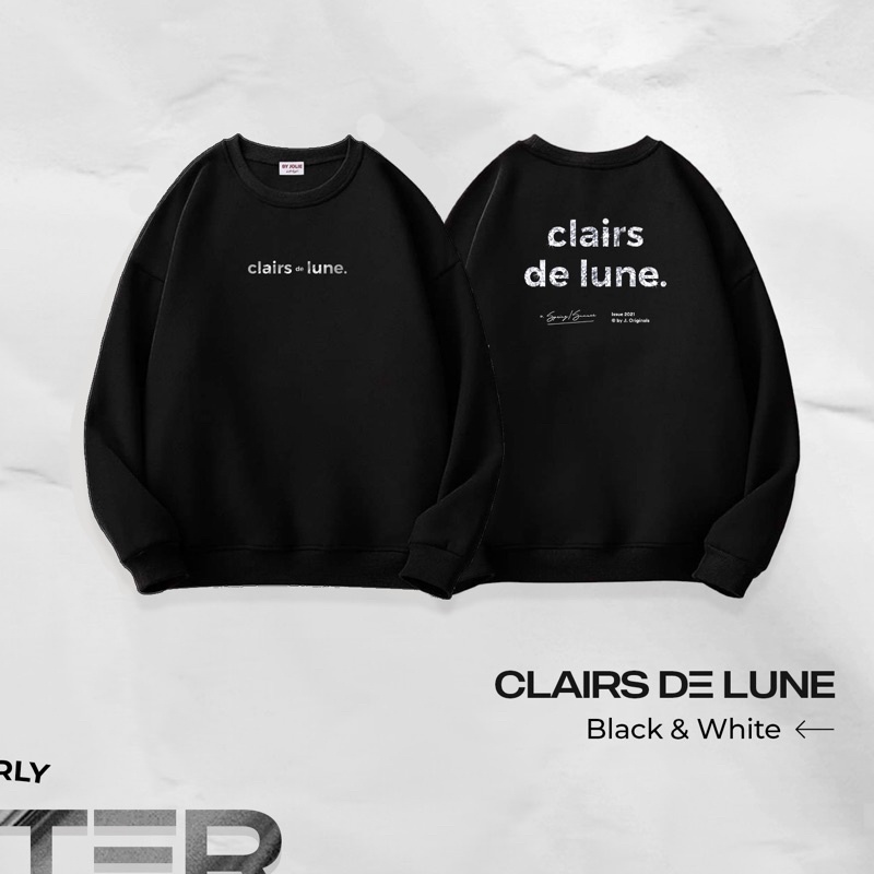 Áo sweater nỉ bông Clairs Byjolie form unisex suông rộng