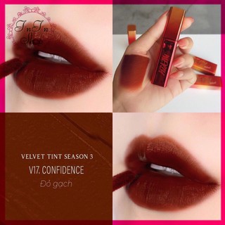 Son Kem Lì Merzy V17 Đỏ Gạch The First Velvet Tint Phiên Bản Mới Ver 3