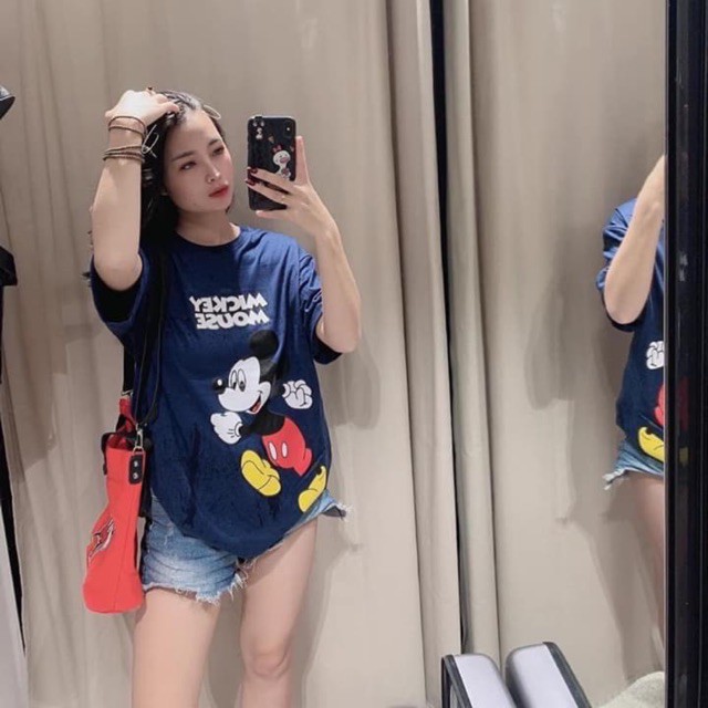 Thời Trang Nữ BÁN SỈ ÁO PHÔNG MICKY MÀU XANH THAN CHO NỮ Phương Linh Shop