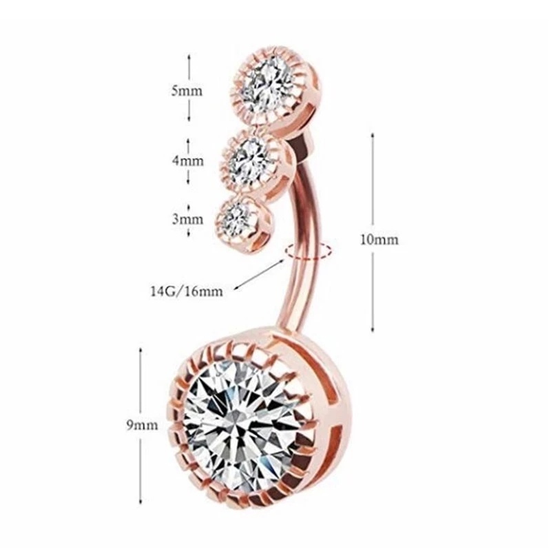 1 Khuyên Xỏ Rốn Đính Đá Thời Trang Cá Tính
