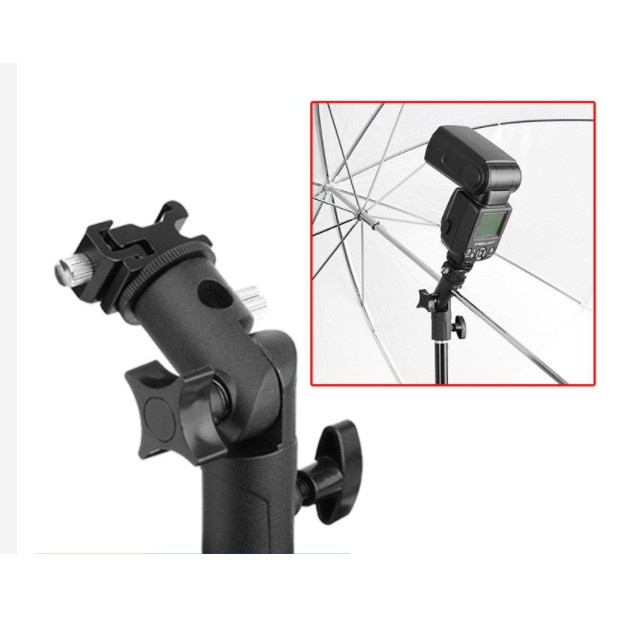 Gá đèn Flash gắn dù - phụ kiện studio, Chân Đế E Mount giá rẻ HL Lighitng