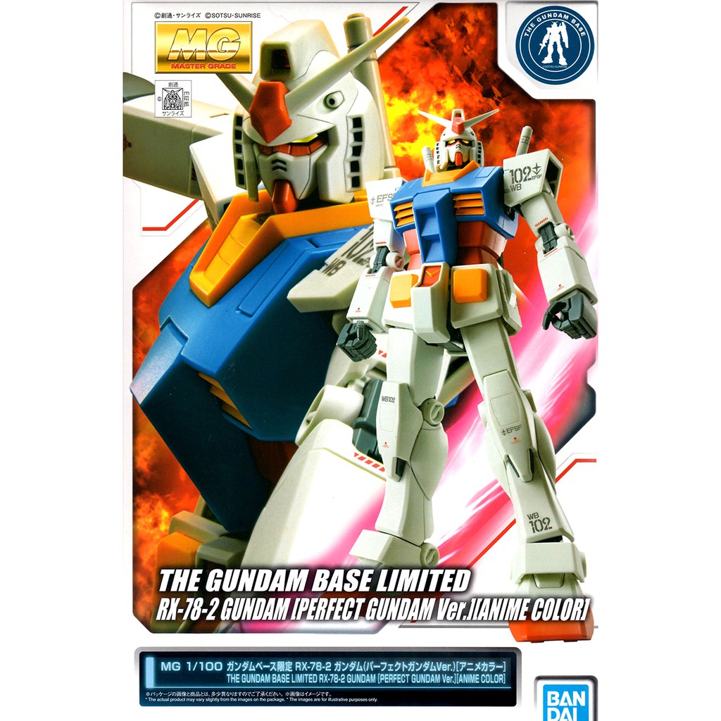 Mô Hình Lắp Ráp MG RX-78-2 Perfect Ver Anime Color The Gundam Base Limited Gunpla Bandai Đồ Chơi Anime Nhật