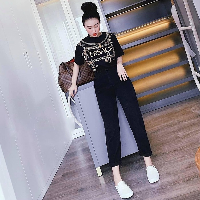 Quần baggy nữ kaki kéo khoá siêu xinh