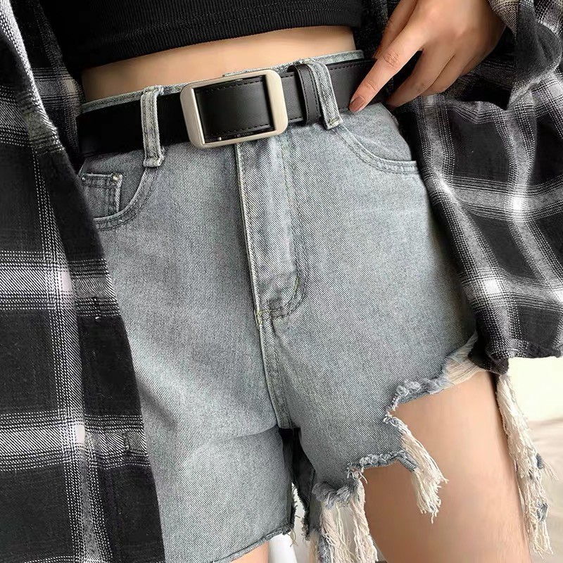 Thắt lưng nam nữ khóa luồng da pu cao cấp bản dây 3.3cm, dây nịt lưng unisex không cần bấm lỗ tiện lợi
