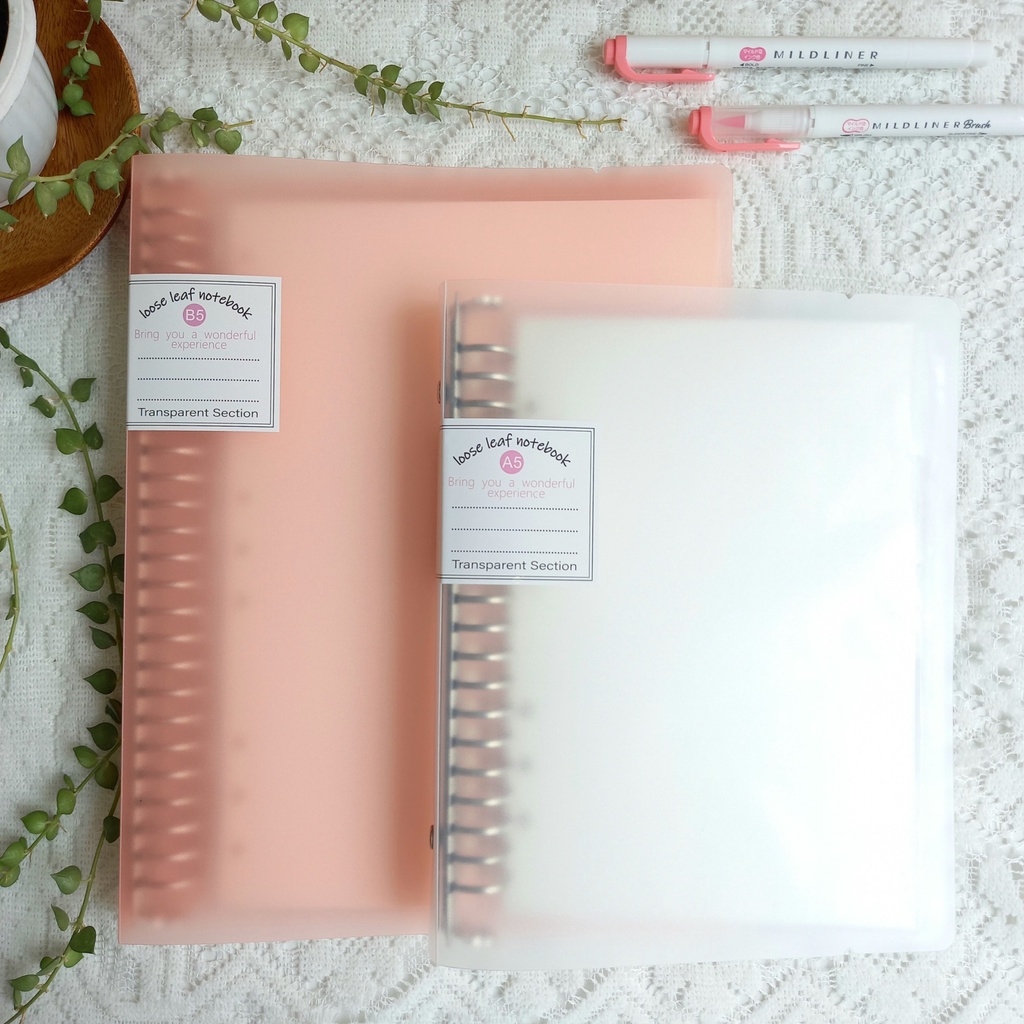 Sổ còng sắt A5 B5 20 26 lỗ bìa nhựa cứng chưa kèm ruột giấy refill làm sổ tay, bullet journal, planner Tadaa Gifts