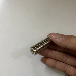 Nam châm viên đất hiếm 15x5mm lỗ 4mm ( 10 viên)