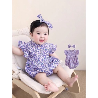 Body chip bé gái, body cho bé kèm nơ siêu xinh, body hè hoa nhí đáng yêu