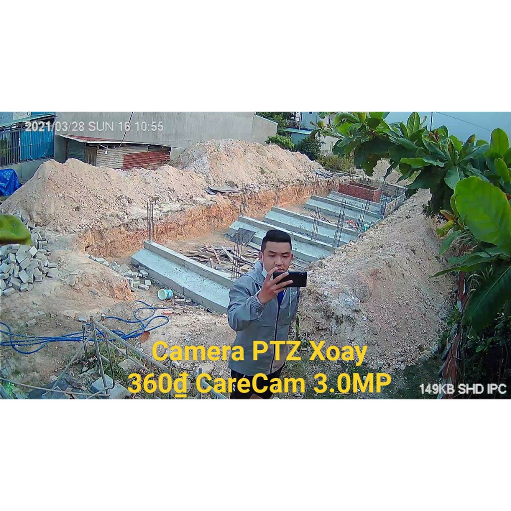 Canera Wifi Carecam 3.0MP Hoặc Carecam 5.0MP ngoài trời chống nước, xoay 360đ, Chạy App: CarecamPro