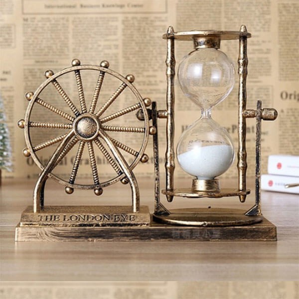 Đồng hồ cát bánh xe Ferris phong cách cổ điển, sang trọng - vật dụng trang trí bàn làm việc - dms store