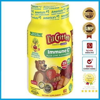 🍬kẹo dẻo l'il critters immune c gummy plus zinc & vitamin d